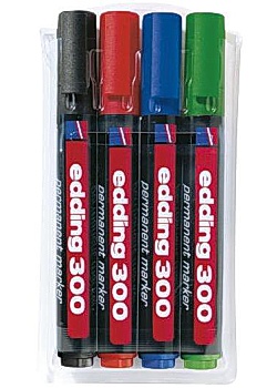 Edding Märkpenna 300 4 färger (fp om 4 st)