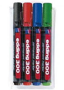 Edding Märkpenna 300 4 färger (fp om 4 st)