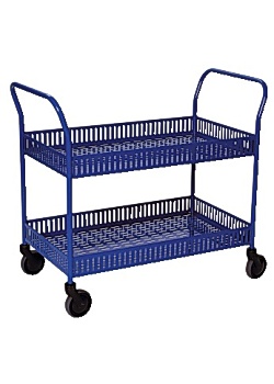 Rullbord 2 korghyllplan blå