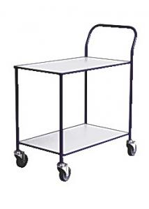 Bordsvagn mont.bar blå/vit 2 hyllplan