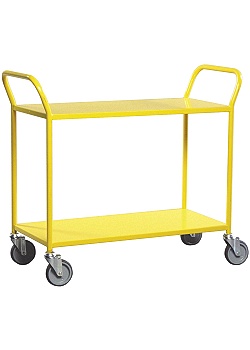 Bordsvagn 2 hyllplan gul