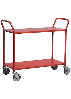 Bordsvagn 2 hyllplan röd