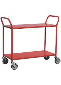 Bordsvagn 2 hyllplan röd