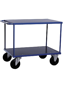 Bordsvagn för utomhusbruk 2 hyllplan blå
