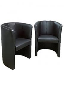 Fåtölj Club läder svart