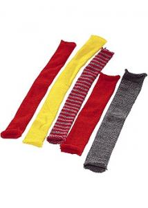 Tubstickad väv grå/röd bredd 3cm (fp om 10 m)