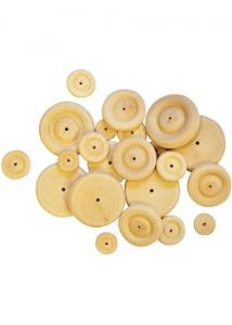 Trähjul 25 mm (fp om 50 st)