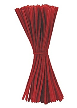 Piprensare 30cm röda (fp om 100 st)