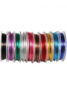 Aluminiumtråd 3mx10 färger (fp om 10 st)