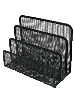 Kuvertställ nät 3-fack svart