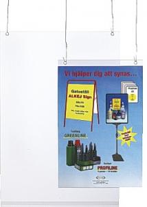 Frihängande plastficka A4 med hål