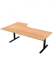 LANAB DESIGN Bord El Höger 160x120cm boklaminat/svart (fp om 2 st)