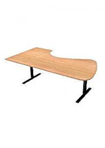 LANAB DESIGN Bord El Höger 200x120cm boklaminat/svart (fp om 2 st)