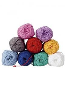 Bomullsgarn 9 färger (fp om 9 st)