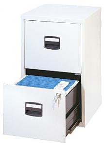 Hängmappsskåp 2 lådor ljusgrå