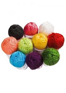 Akrylgarn mini 10 färger (fp om 10 st)