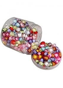 Plastpärlor Facett (fp om 330 st)