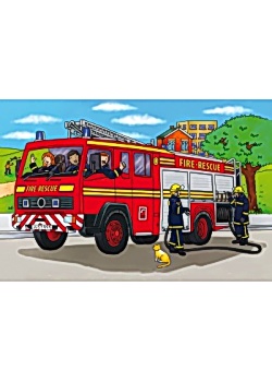 Golvpussel brandbil 60x40cm