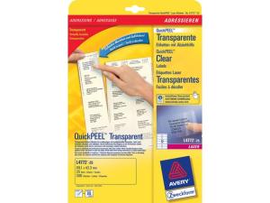 Etikett AVERY Transp 99,1x42,3 300/FP