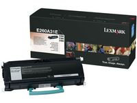 Toner LEXMARK E260A31E svart