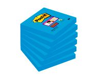 Post-it® Notes Super Sticky 76x76mm blå (block om 90 blad)