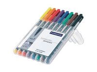 LUMOCOLOR 318F Perm. 0,6 mm. 8 stk. ass