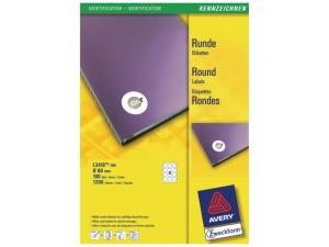 Etikett AVERY Rund 60mm 1200/FP