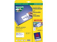 Etikett Avtagbara 63,5x38,1mm 630/fp