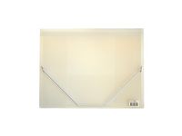 Gummibandsmapp plast 3-kl A4 transp vit