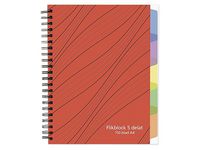 Ant.bok A4 70g 150 blad med 5 avdelare