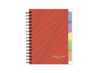 Ant.bok A5 70g 150 blad med 5 avdelare