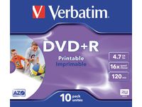 DVD+R VERBATIM 4.7GB Print Jewel 10/FP