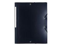 Gummibandsmapp  PP 3-kl A4 svart