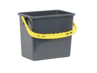 Hink Grå, gult handtag 6l