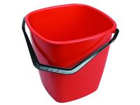 Hink fyrkantig röd 9,5l