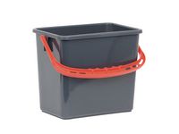 Hink Grå, rött handtag 6l