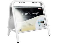 Gatuställ A3 liggande vit "Mäklarställ"