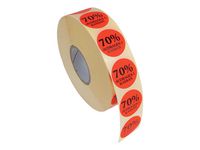 Etikett 70% avdrages i kassan