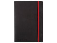 Ant.bok OXFORD Black n´Red A5 soft linj