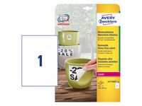 Etikett Avtagbar stark 210x297mm 20/FP