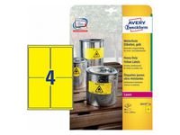 Etikett Slitstark 99,1x139 gul 80/FP