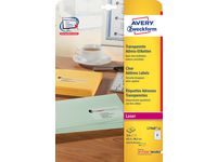 Etikett 63,5x38,1 transparent 25/FP