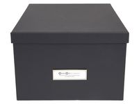 Förvaringsbox m.lock kartong  grå