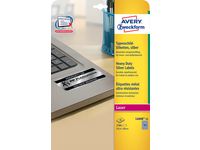 Etikett starka 25,4x10 silver 3780/FP