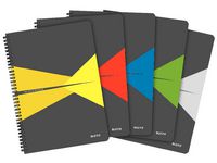 Anteckningsbok LEITZ kartong A4 linj mix