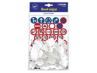 Vägskyltar 25st och 76st stickers