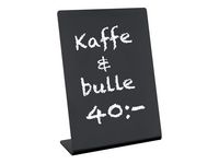 Informationsställ akryl lutande A5 svart