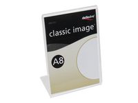 Informationsställ acryl A8 lutande