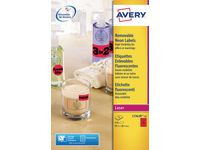 Etikett avtagbar 99,1x38,1 neonröd350/F