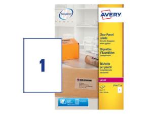 Etikett 210x297 transparent 25/FP